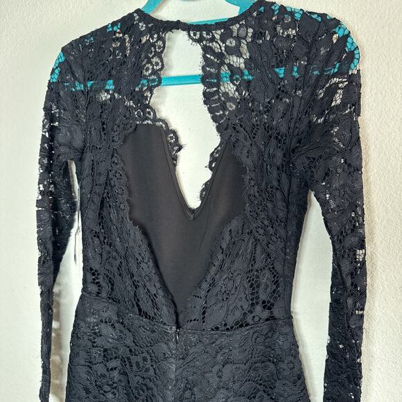 Lovers + Friends Long Sleeve Lace Romper Eve - Picture 9 of 11